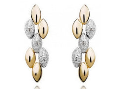 18K Gold Plated Crystal Grain Necklace, Bracelet and Earrings Set