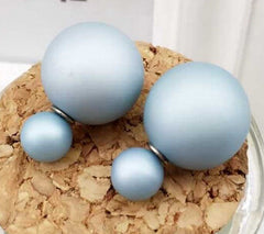 Silver Plated Faux Stud Earrings