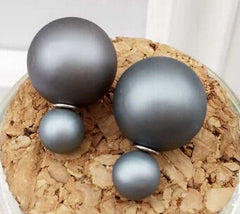 Silver Plated Faux Stud Earrings