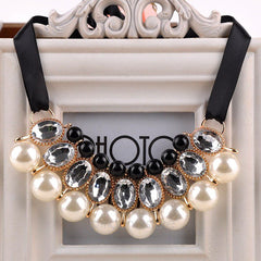 Vintage Faux Pearl Choker Necklace