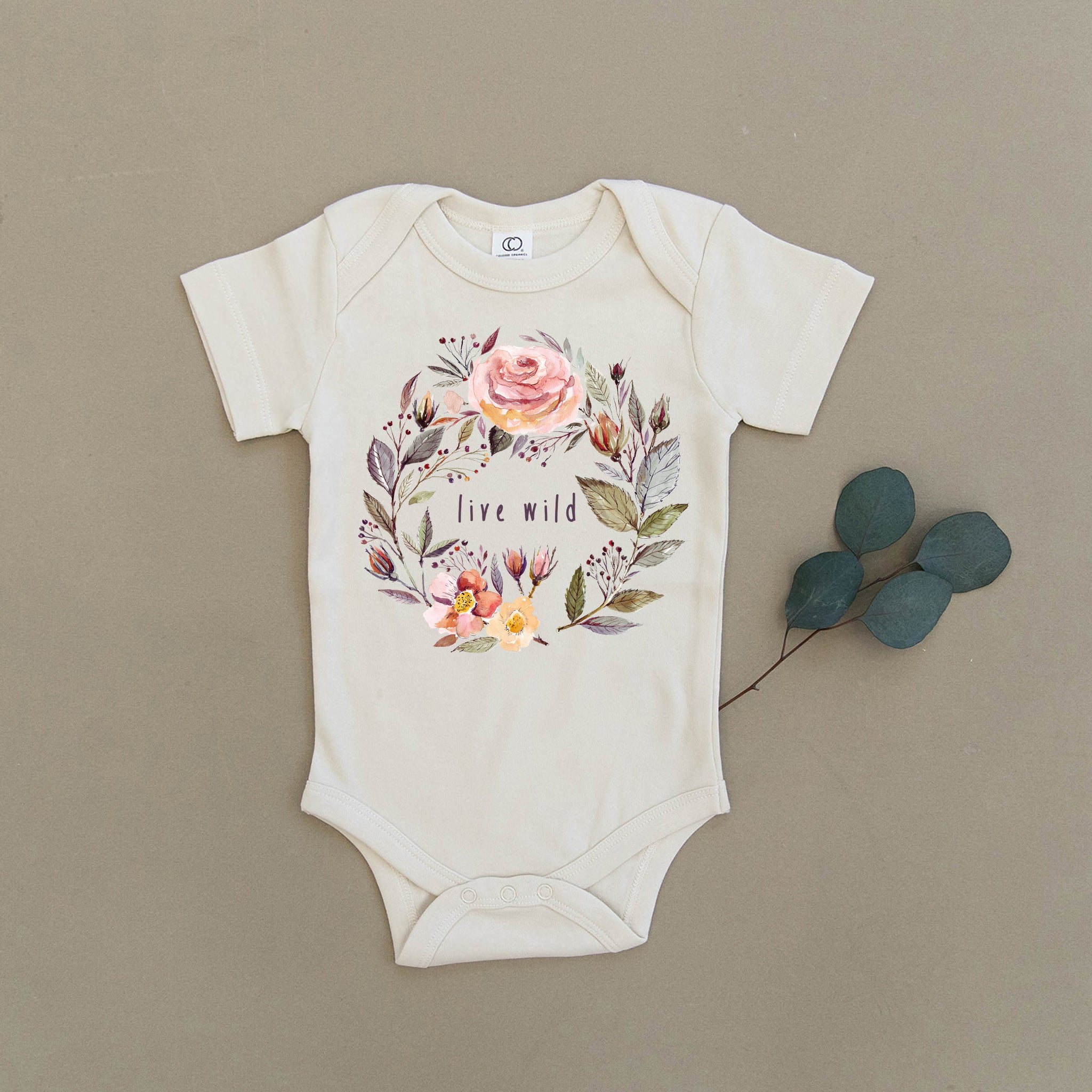 floral baby onesie