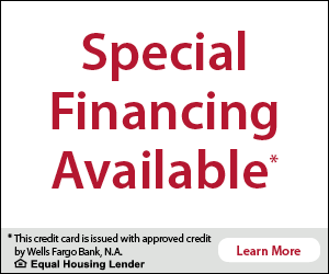 Special financing available with approved credit