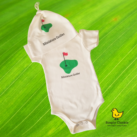 Organic cotton baby gift set - golf