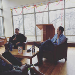 Bennett Sims (author of A Questionable Shape) and Eric Obenauf in conversation during Mission Creek 2016