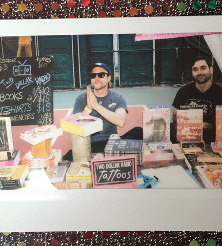 Brett and Tom at the Two Dollar Radio booth at Pitchfork 2016