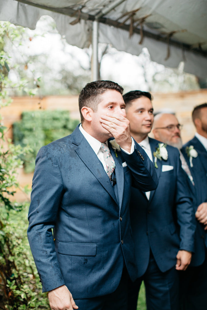 First look, groom, wedding day