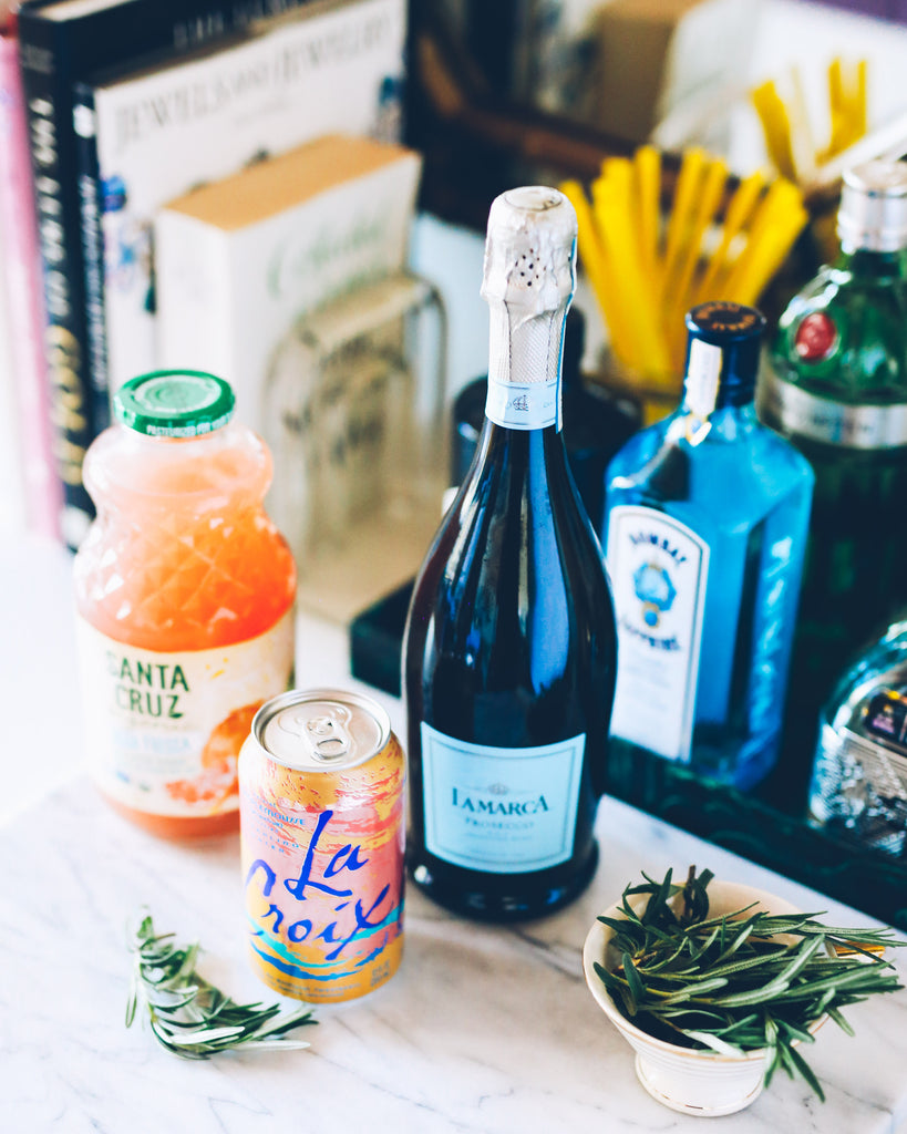 Grapefruit, champagne, rosemary, pamplemousse, french 75, bubbles, cocktail recipe