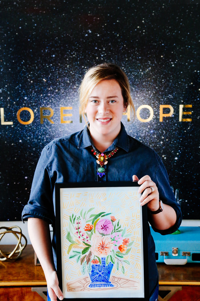 Loren Barham designer of Loren Hope + Lulie Wallace Studio Series Necklace and Print