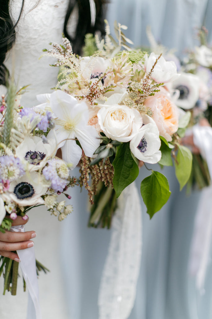 Anemone, wild flowers, field flowers, wedding bouquet 