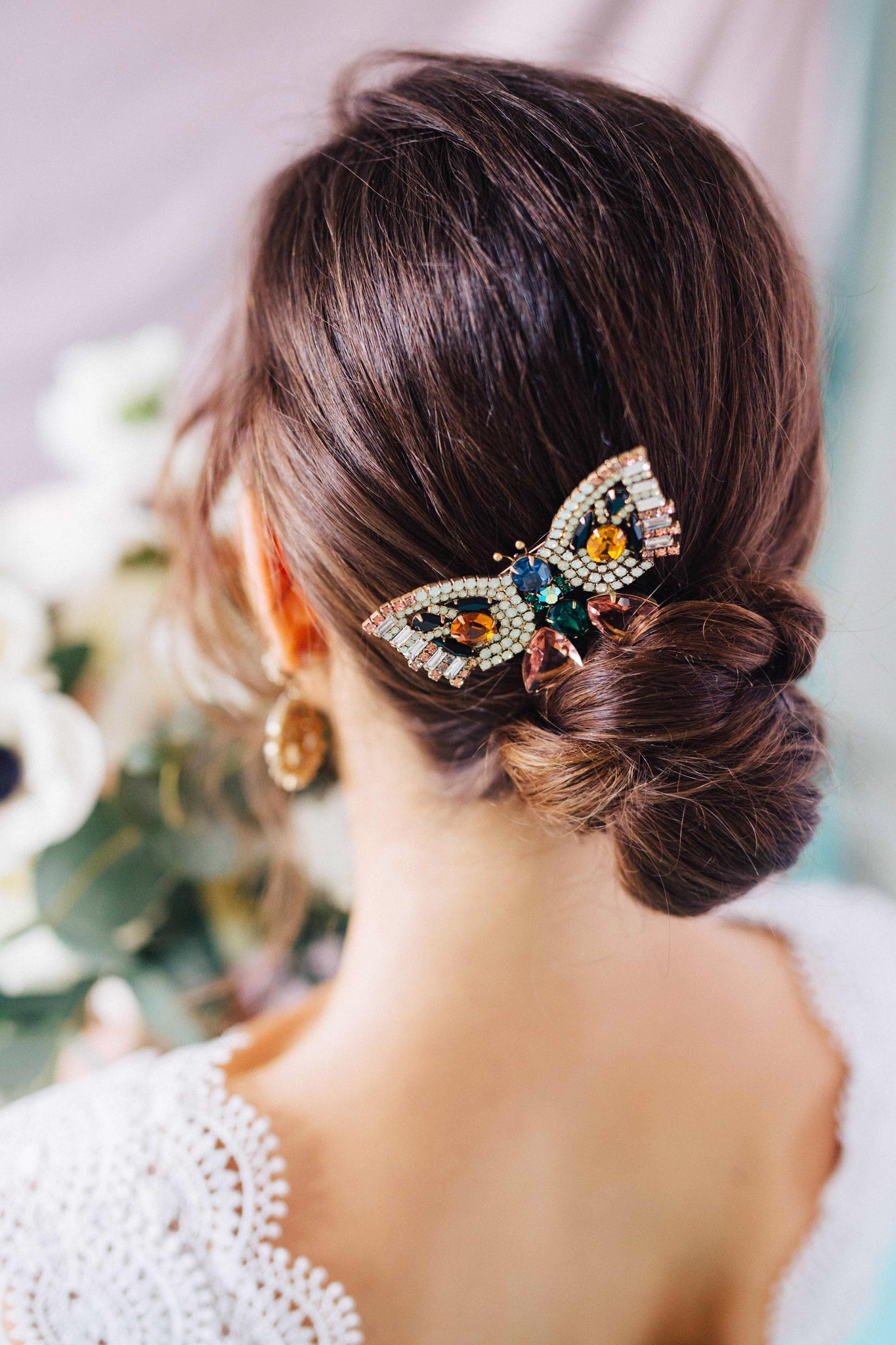 Loren Hope Butterfly Pin Bridal Hair Piece
