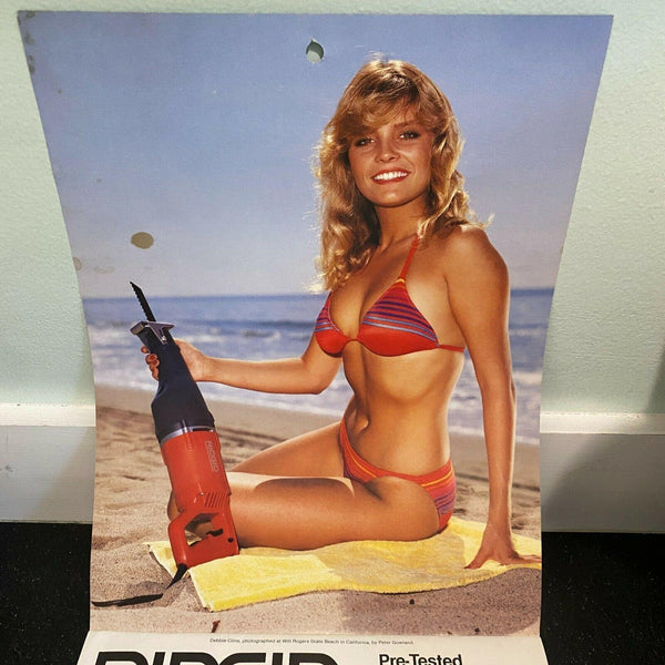 Ridgid Tool Calendar 1983 1984 Pin Up Vintage Advertising Patty Apollo