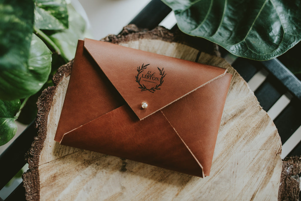 leather packaging for wedding photographers