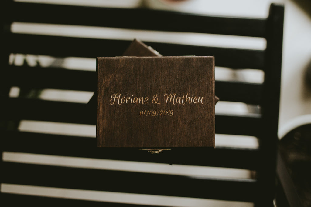 dark wooden boxes for wedding photographers