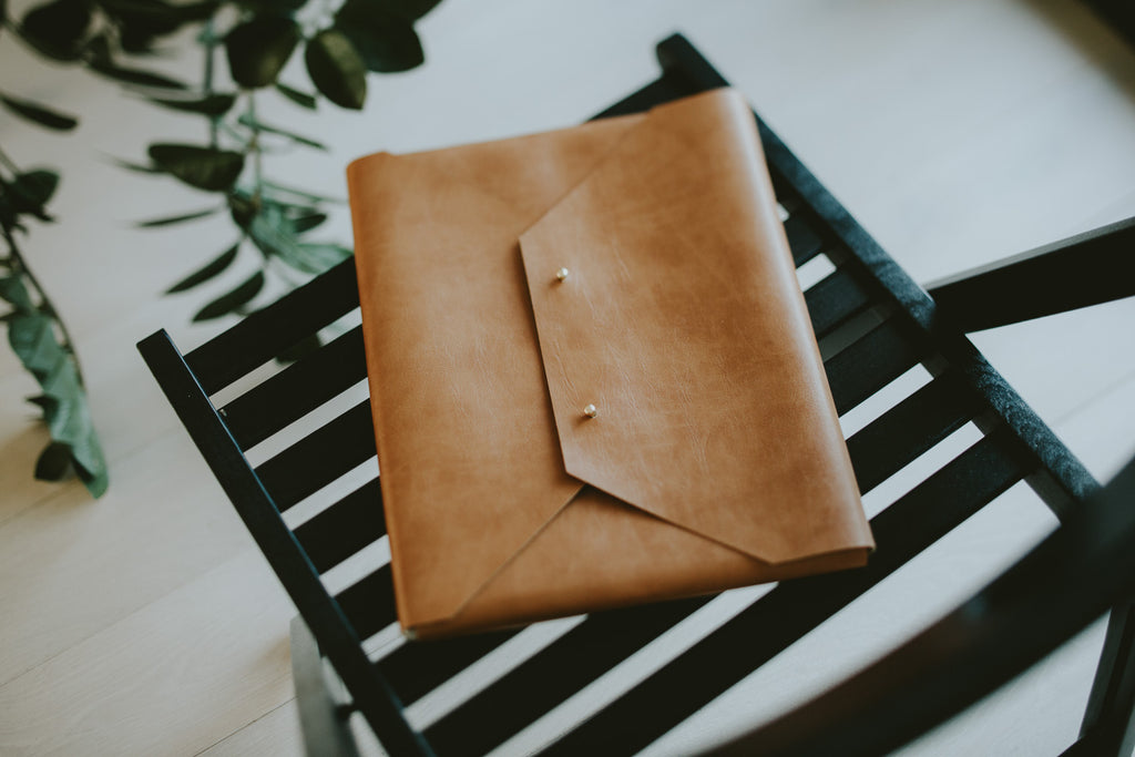 large vegan leather folder for prints