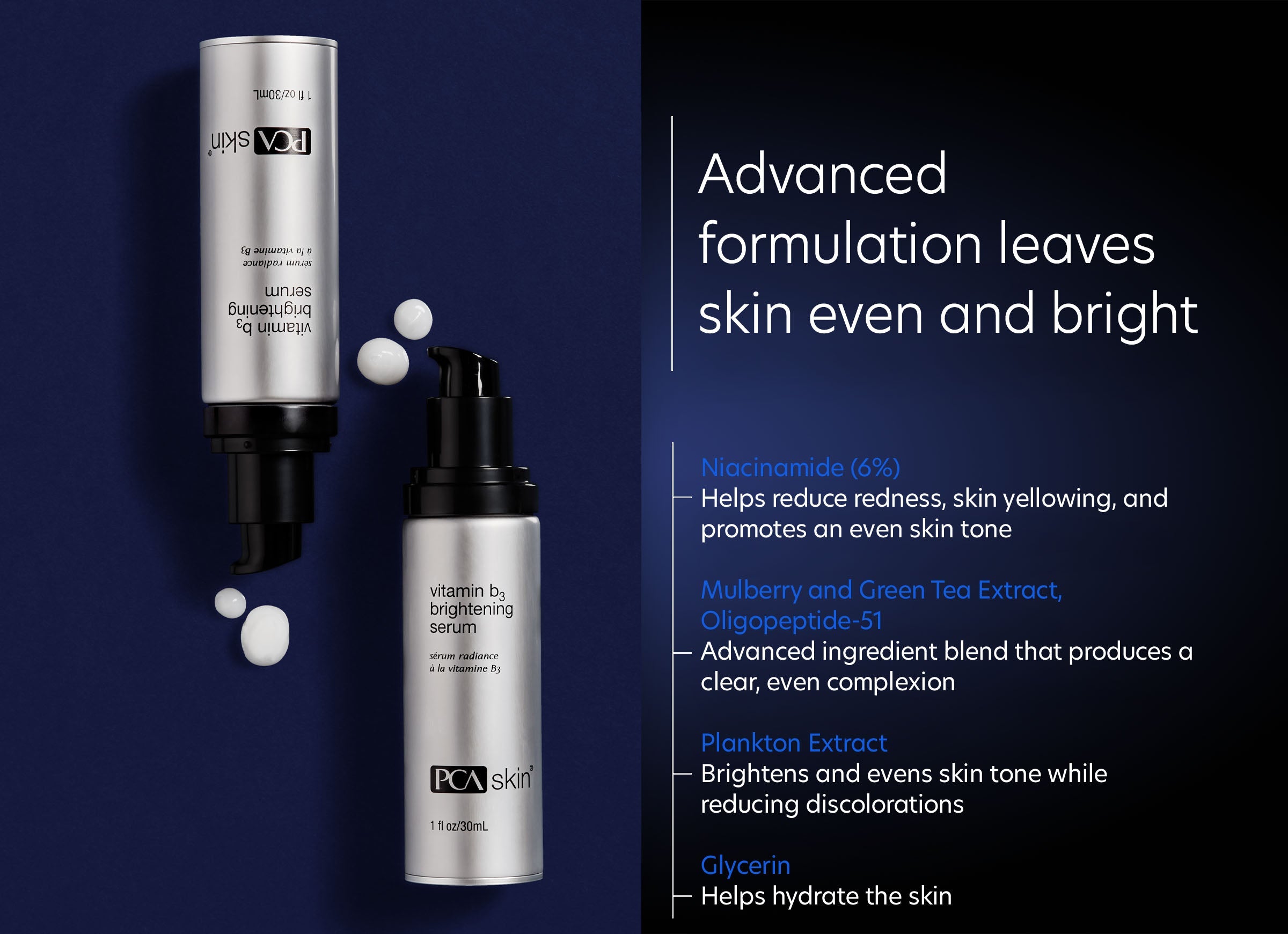 Vitamin b3 Brightening Serum - Advanced formulation leaves skin even and bright