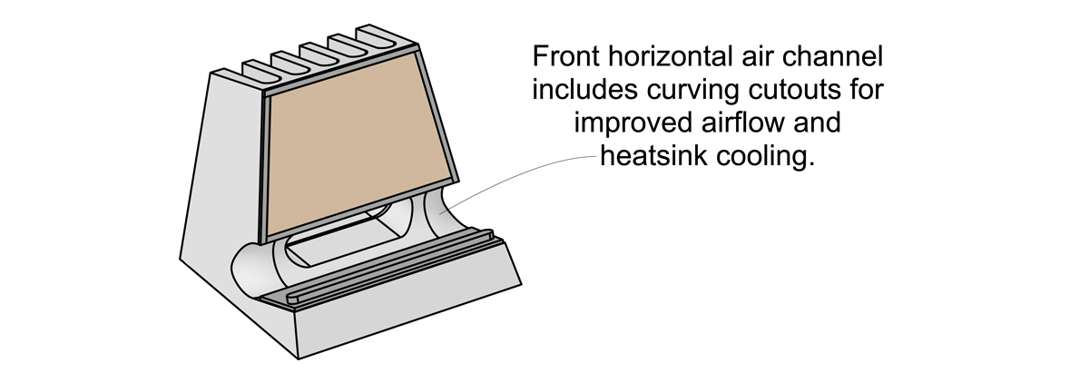 SVALT Cooling Dock model DHC 2nd generation with noted features diagram