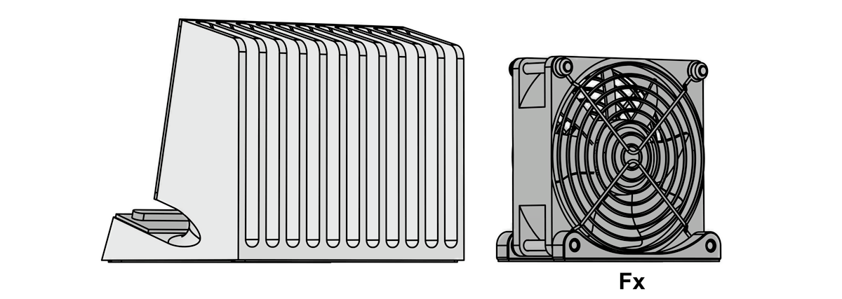 SVALT Cooling Dock model DHCR 4th generation Fx Cooling Fan diagram
