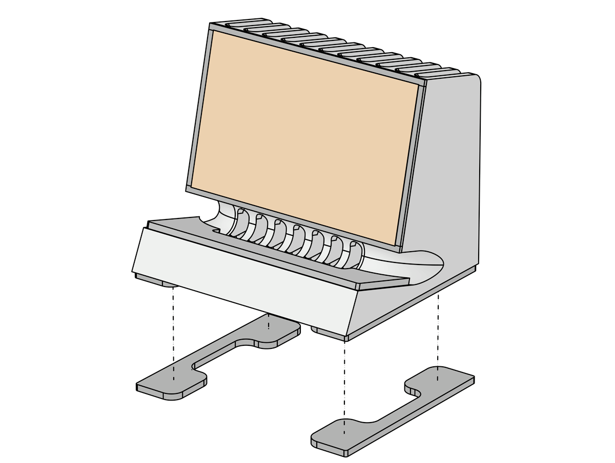 SVALT Cooling Dock model DHCR  4th generation with max performance bottom pads diagram