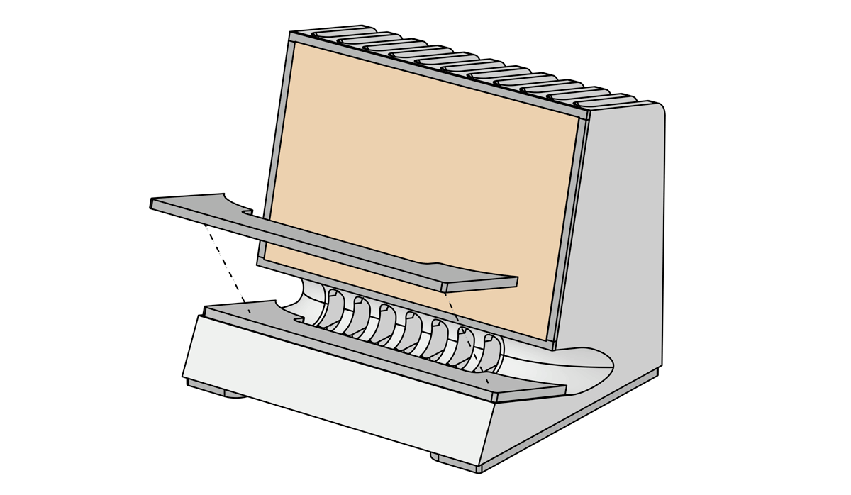 SVALT Cooling Dock model DHCR  4th generation with max performance laptop support pad diagram