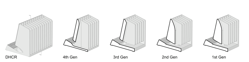 SVALT Cooling Dock model DHCR 4th generation with vertical section diagram