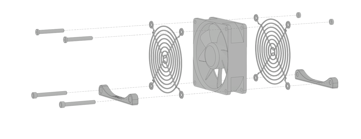 SVALT Cooling Fan model Fx specs diagram