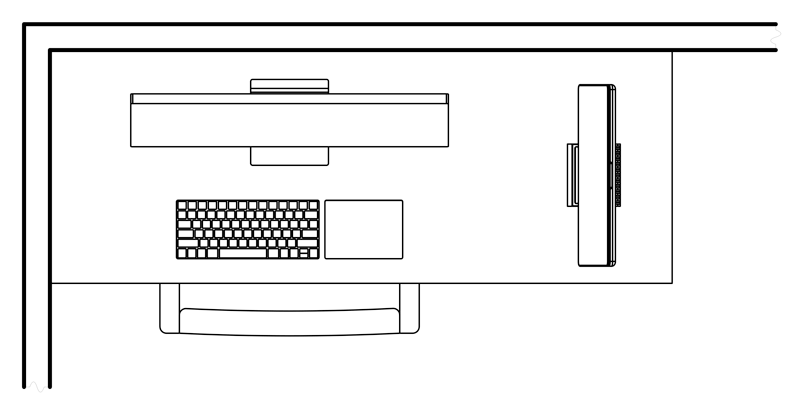 SVALT Cooling Dock with 16-inch MacBook Pro workstation layout