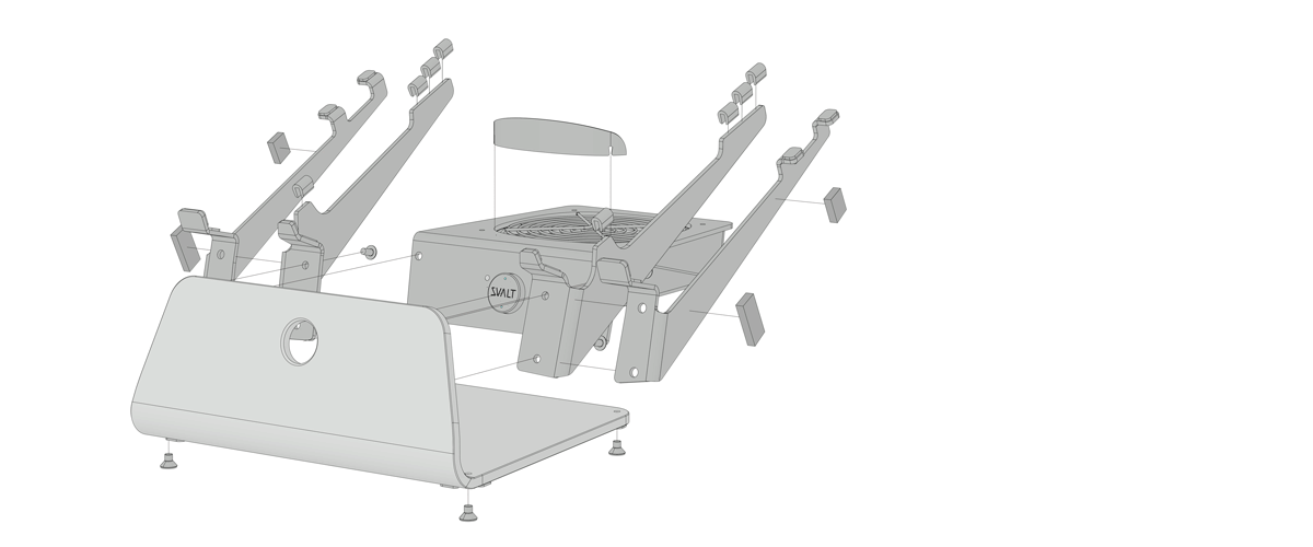 SVALT Cooling Stand model Sx exploded components diagram