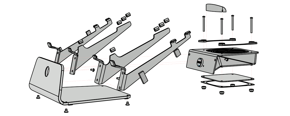 SVALT Cooling Stand model Sx exploded components diagram