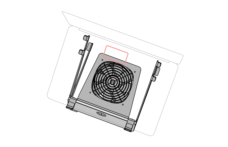 SVALT Cooling Stand SRx model with Apple MacBook Air 15-inch M2 Apple Silicon 2023 cooling system