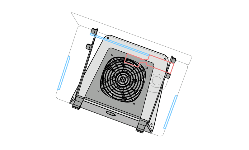 SVALT Cooling Stand Sx model with Apple MacBook Pro 13-inch Retina Intel cooling system