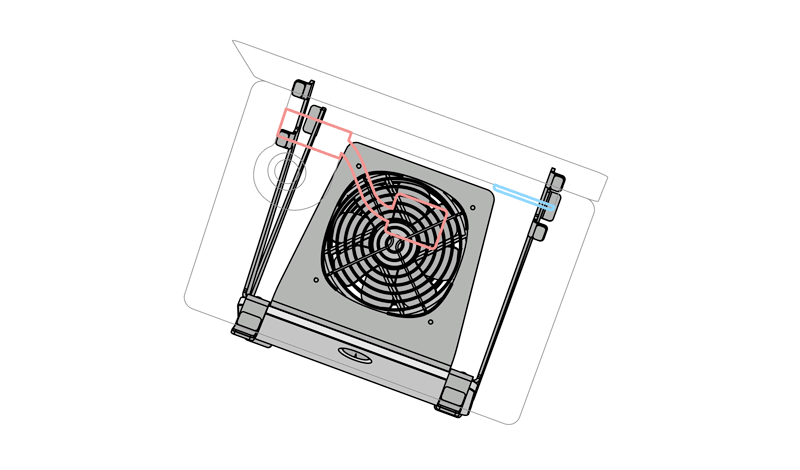 SVALT Cooling Stand SRx model with Apple MacBook Pro 13-inch Touch Bar Apple Silicon M2 and M1 cooling system