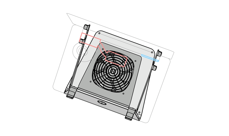 SVALT Cooling Stand Sx model with Apple MacBook Pro 13-inch non-Touch Bar Intel cooling system