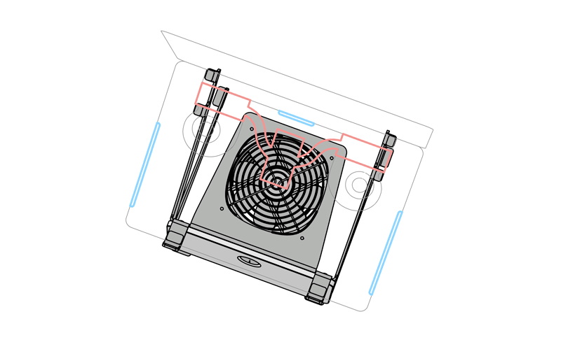 SVALT Cooling Stand SRx model with Apple MacBook Pro 14-inch Apple Silicon M1 Pro 2021 cooling system