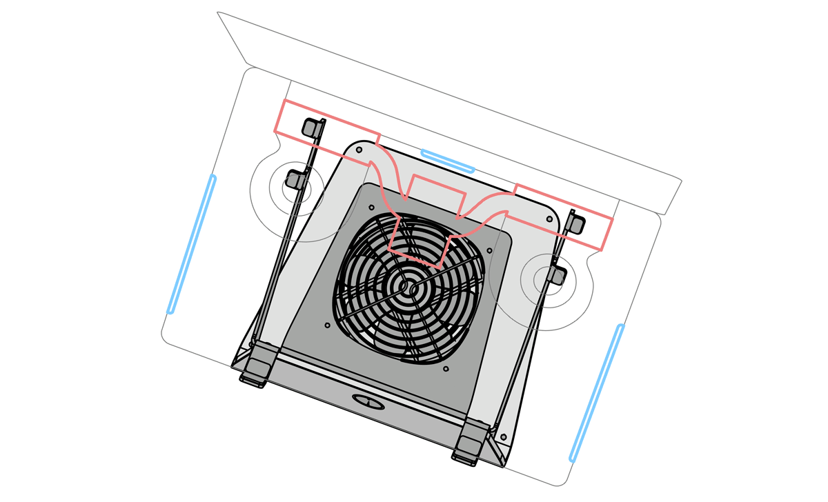 SVALT Cooling Cooling Stand model Sx laptop compatibility diagram