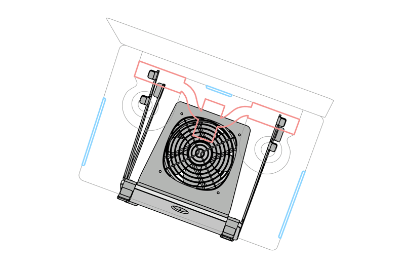 SVALT Cooling Stand SRx model with Apple MacBook Pro 16-inch Apple Silicon M1 Pro 2021 cooling system