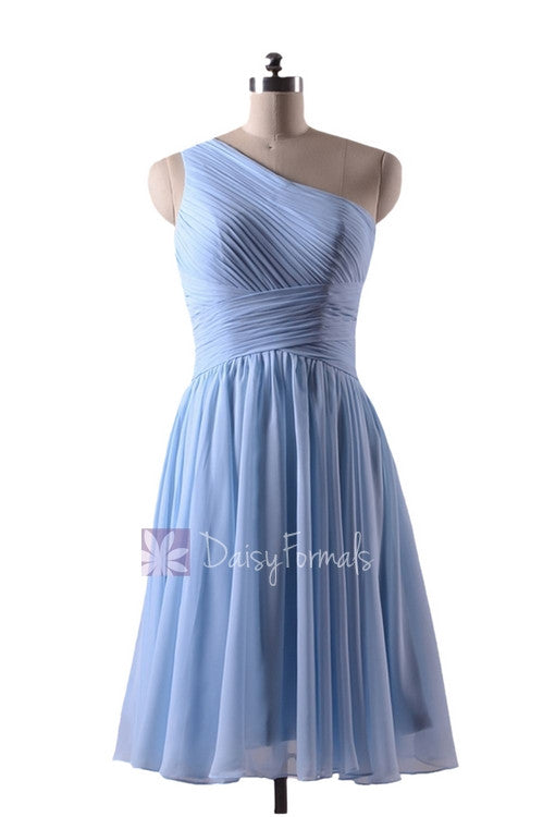 ... Light Blue Chiffon Bridesmaid Dress(BM351) - (#40 Ice Blue, Sz8