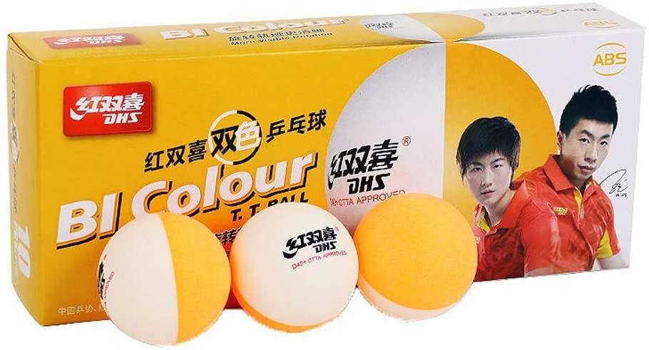 DHS 40 ABS Bi Color Table Tennis Balls 