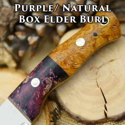 purple and natural box elder burl