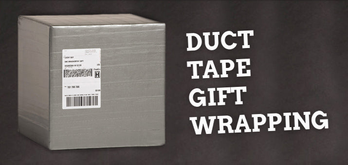 Fun Funny Duct Tape Silver Wrapping Paper