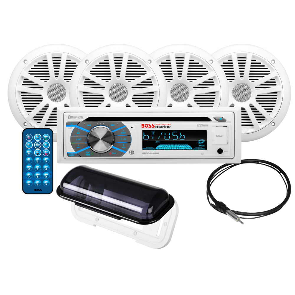 Boss Audio MCK508WB64S Marine Stereo 2 Pairs 65 Speaker Kit White – Bridgeview Harbour Marina