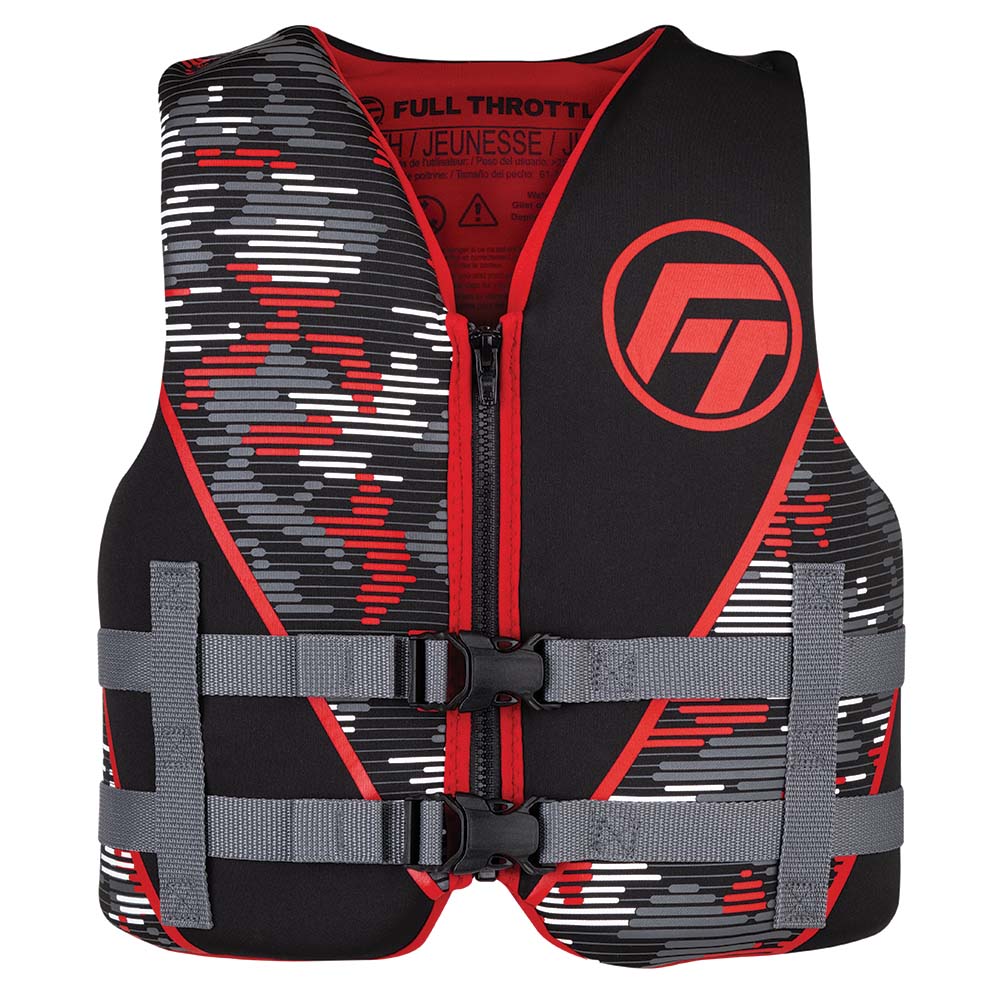 Full Throttle Youth RapidDry Life Jacket RedBlack 14210010000222