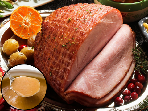 Christmas meal dinner ham