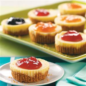 homemade mother's day treat mini jam topped cheesecakes