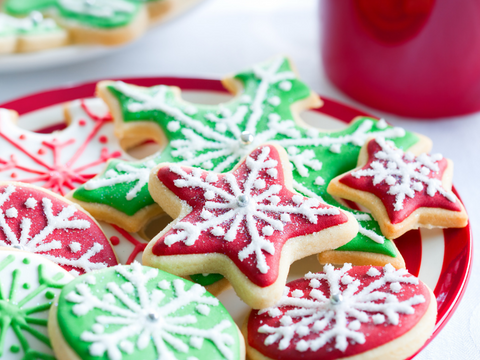 traditional classic sugar frosted christmas cookies