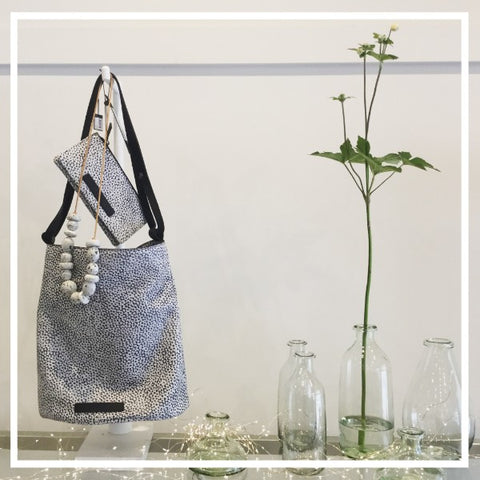Elk Holte bag, Holte wallet, and recycled glassware at Hall Greytown fashion boutique shop