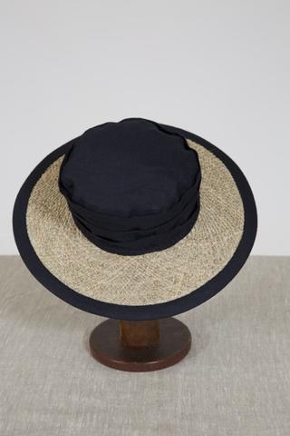 seagrass and linen sun hat navy