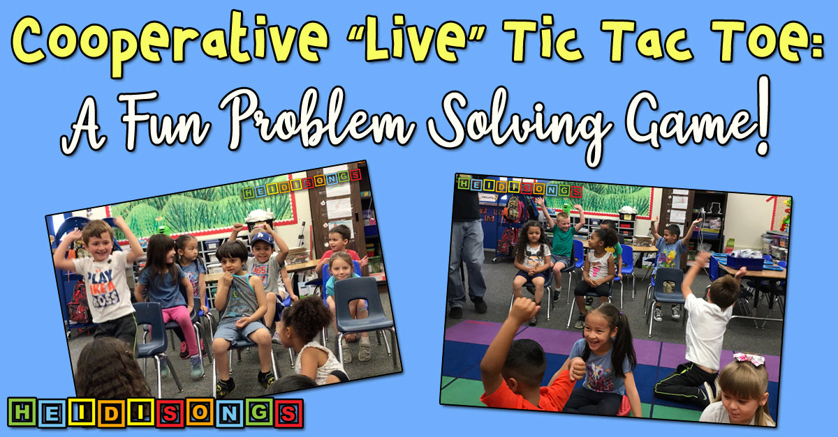Live Tic Tac Toe Cooperative Game, Problem Solving, Kindergarten, TK