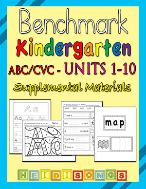 Benchmark ABC CVC Kindergarten 1-10