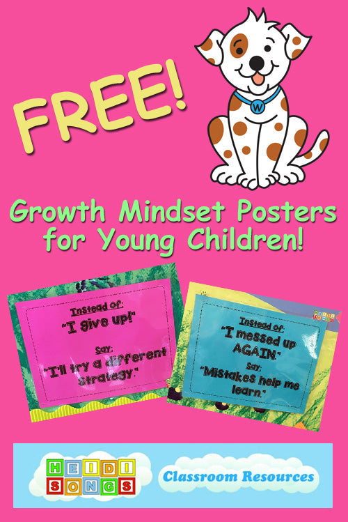 FREE Growth Mindset Posters - HeidiSongs