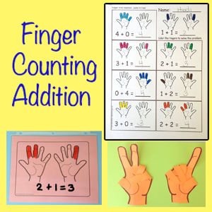 Finger Counting Addition Activity & Worksheets